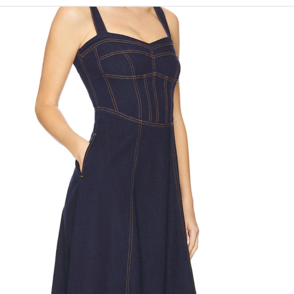 EUC Bardot Lilah Denim Midi Dress, size 4